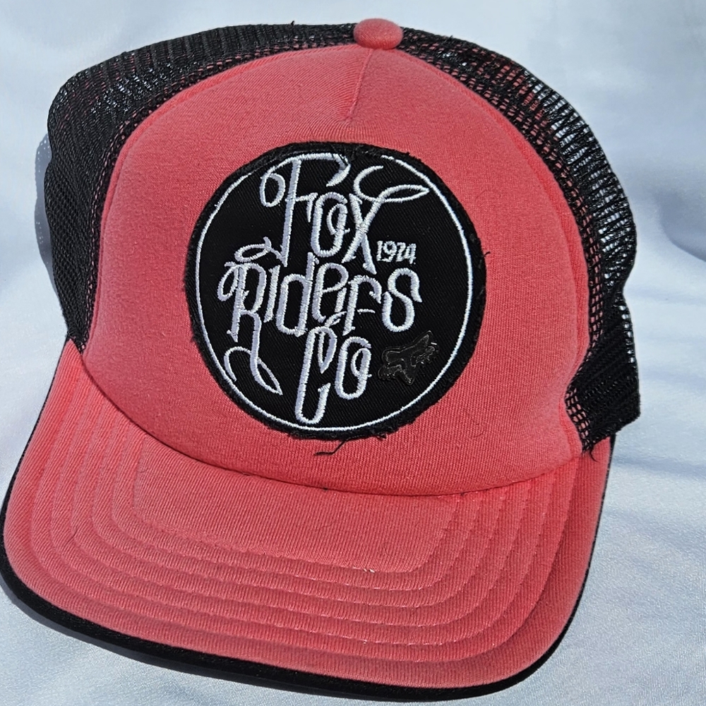 Fox Pink and Black Mesh Trucker Hat